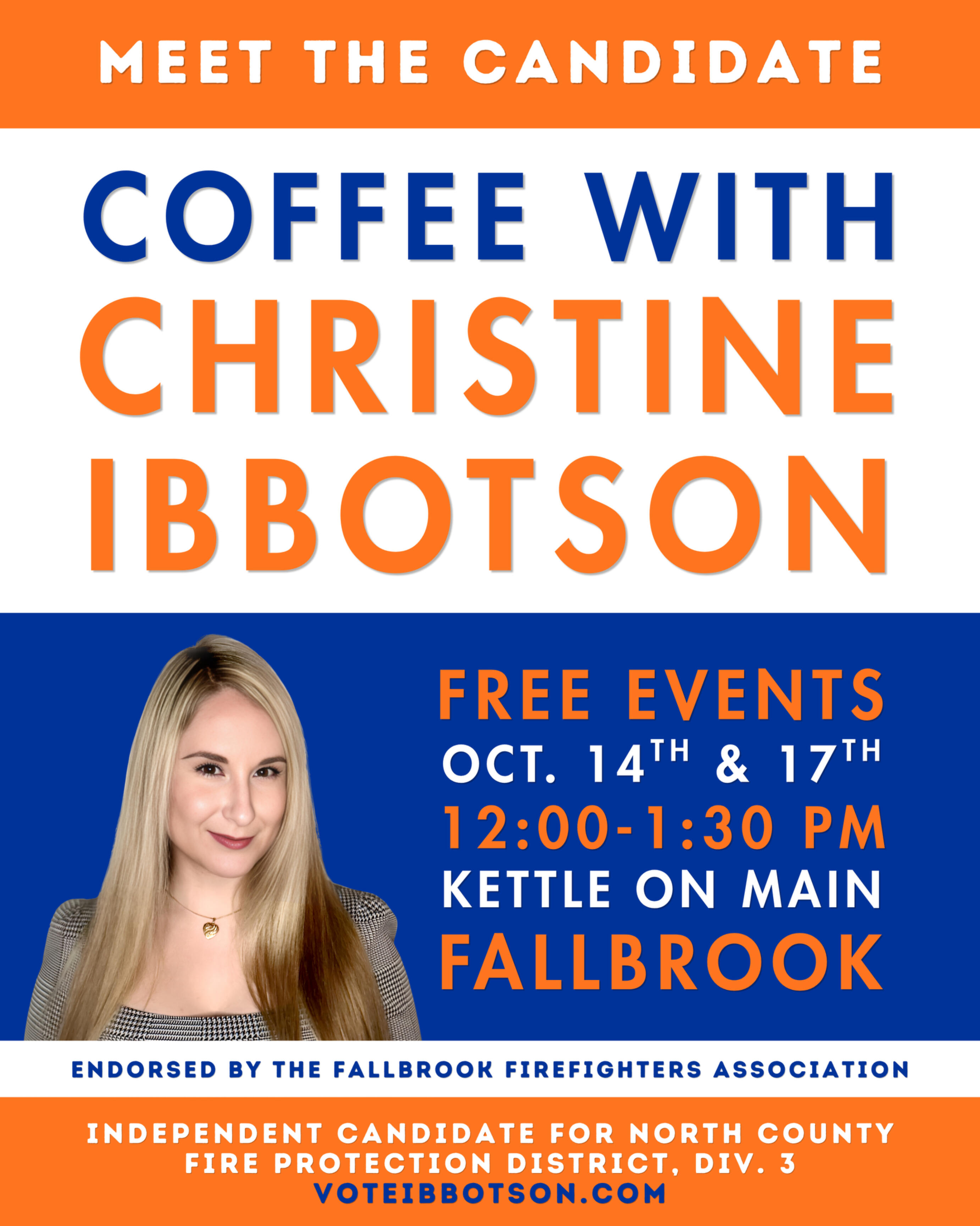 Coffee With Christine | Candidate for North County Fire Board Fallbrook Rainbow Christine Ibbotson | Candidate for NCFPD Fallbrook and Rainbow Fire District